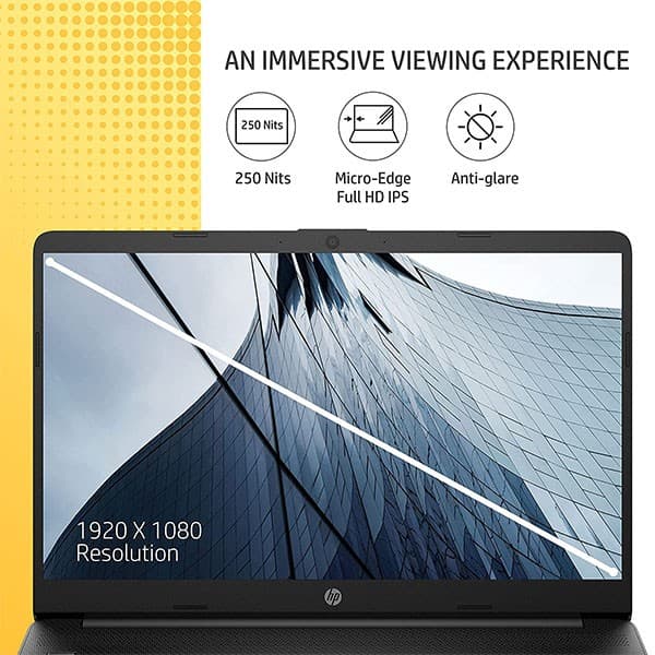 HP 15s fq2627tu 11th Gen Intel Core i3, 8GB RAM/512GB SSD 15.6inch(39.6cm) FHD, Micro-Edge, Anti-Glare Display/Alexa Built-in/Windows 11 Home/UHD Graphics/Dual Speakers/ Ms Office, 15s- Fq2627TU + Laptop Bag - 4