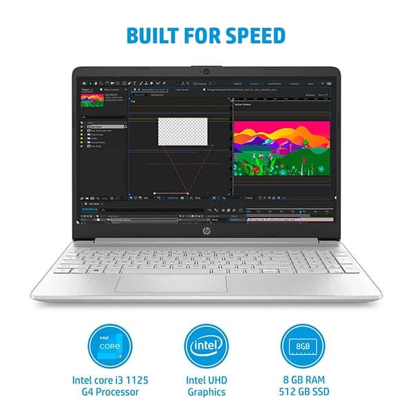 Hp 15S-11Th Gen Intel Core I3- 8Gb Ram/512Gb Ssd 15.6 Inches (39.6Cm) Fhd,Micro-Edge, Anti-Glare Display (Uhd Graphics/Alexa/Dual Speakers/Fast Charge/Windows 11 Home/Ms Office), 15S- Fq2629Tu + Laptop Bag - 3
