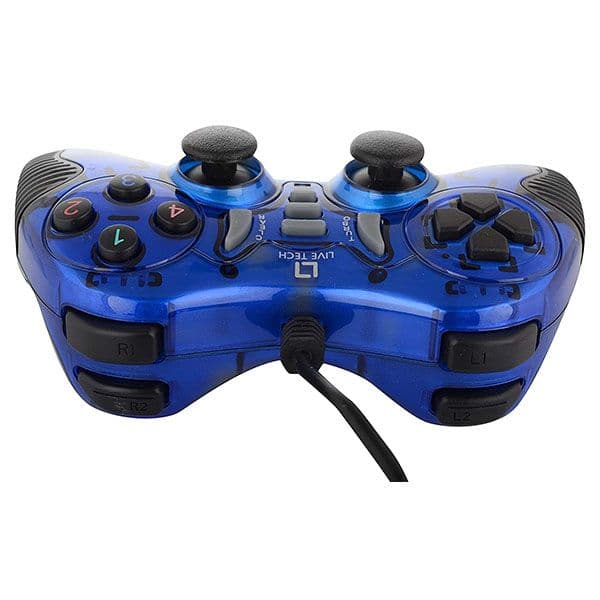 Live Tech GP01 Turbo Double Vibration Motor USB Wired Gamepad - Blue - 2