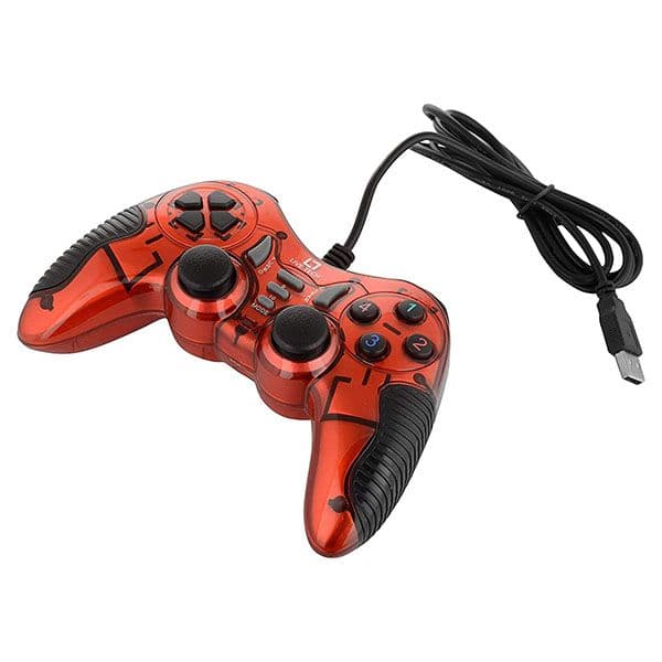 Live Tech GP01 Turbo Double Vibration Motor USB Wired Gamepad - Red - 2