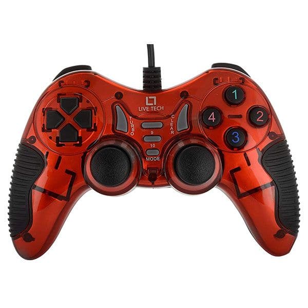 Live Tech GP01 Turbo Double Vibration Motor USB Wired Gamepad - Red - 1
