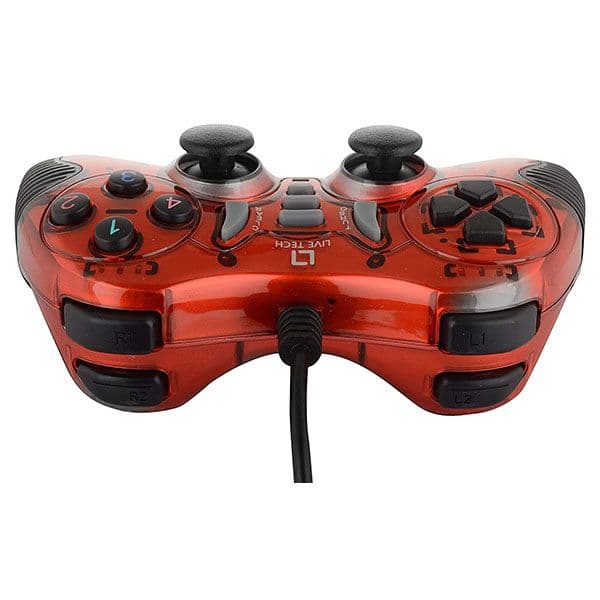 Live Tech GP01 Turbo Double Vibration Motor USB Wired Gamepad - Red - 3