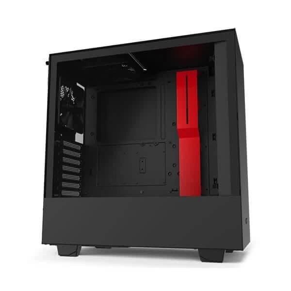 NZXT H510 Mid Tower ATX Cabinet - Matte Black Red - 1