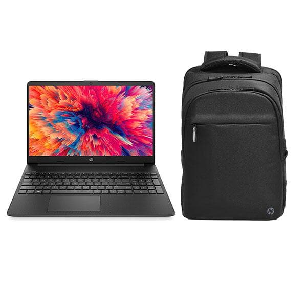 HP 15s fq2627tu 11th Gen Intel Core i3, 8GB RAM/512GB SSD 15.6inch(39.6cm) FHD, Micro-Edge, Anti-Glare Display/Alexa Built-in/Windows 11 Home/UHD Graphics/Dual Speakers/ Ms Office, 15s- Fq2627TU + Laptop Bag - 6