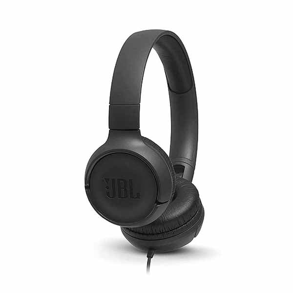 JBL Tune 500, Wired On Ear Headphone with Mic, Black - 1