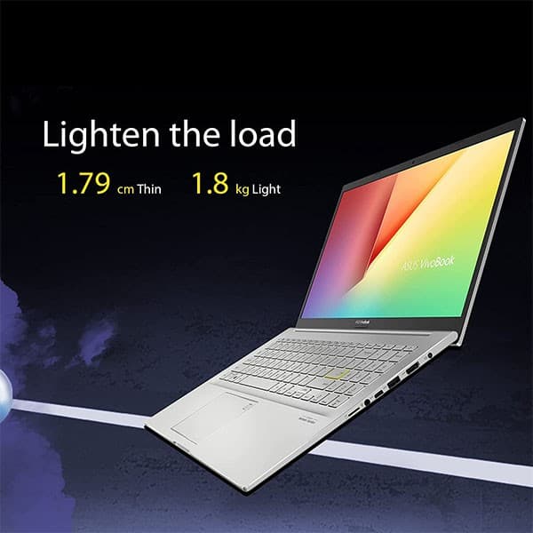 ASUS VivoBook K15 OLED (2021), 15.6" (39.62 cms) FHD OLED, Intel Core i3-1115G4 11th Gen, Thin and Light Laptop (8GB/512GB SSD/Integrated Graphics/Office 2021/Windows 11/Silver/1.8 Kg) K513EA-L313WS + Laptop Bag - 3
