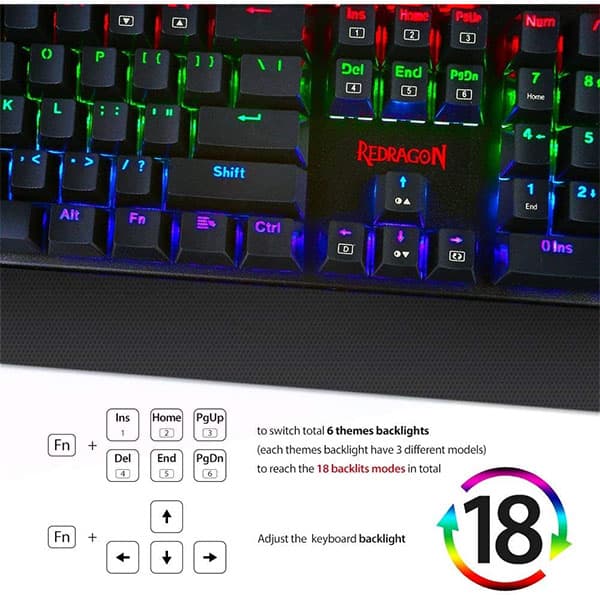 Redragon Kala K557 Mechanical Gaming Keyboard (Black) - 4
