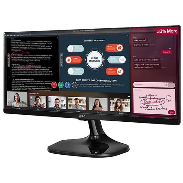 LG - 25UM58 25-inch  (64.5 cm) UltraWide Multitasking Monitor with Full HD (2560 x 1080) IPS Panel, HDMI Port, AMD Freesync - (Black) - 2