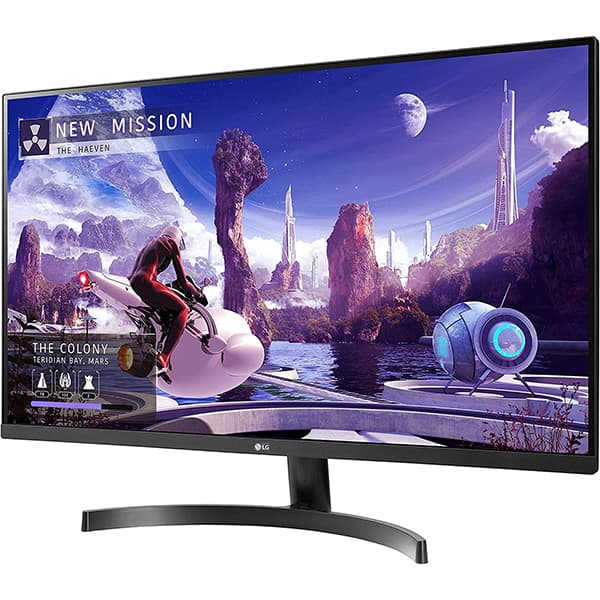LG 27QN600-B 27” QHD (2560 x 1440) IPS Display with FreeSync, sRGB 99% Color Gamut, HDR10 with a 3-Side Virtually Borderless Design, Black - 2