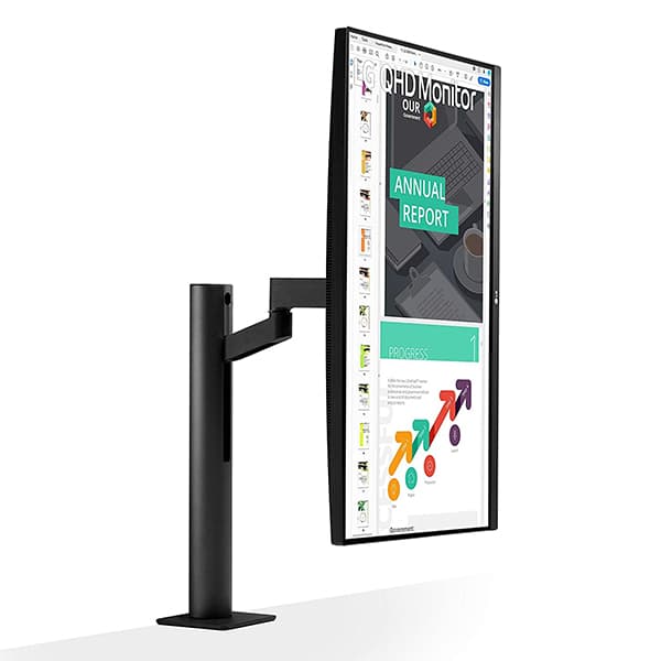 LG 27QN880-B 27" QHD (2560x1440) Ergo IPS Monitor with HDR 10 Compatibility and USB Type-C Connectivity, Black - 2