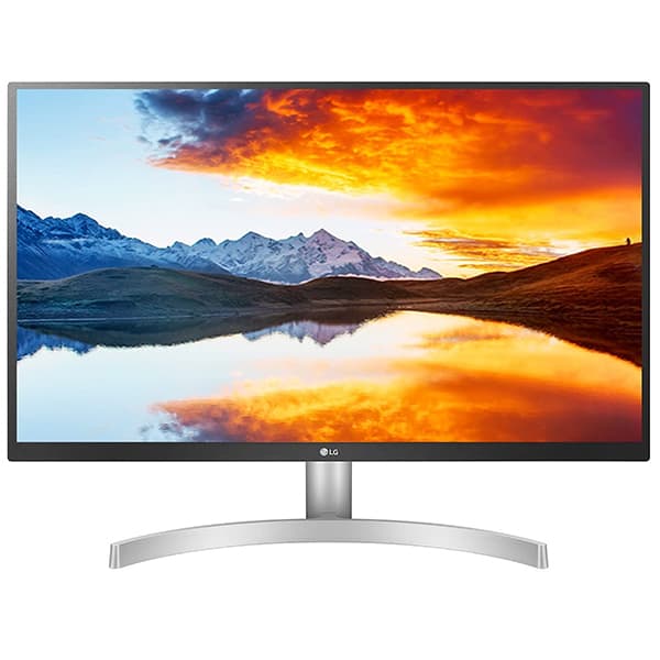 LG 27UL500-W 68.58 cm (27 inch) 4K-UHD (3840 x 2160) HDR 10 Monitor (Gaming &amp; Design) with IPS Panel, HDMI x 2, Display Port, AMD Freesync - 27UL500 (Silver Stand with White Body) - 1