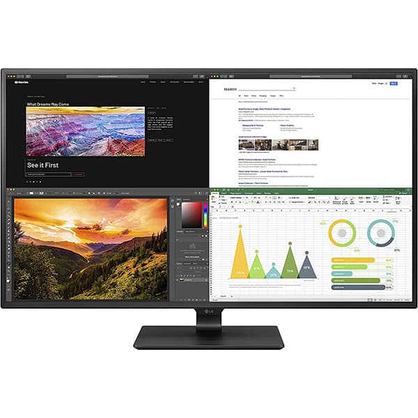 LG 43UN700 43 Inch (107.95 cm) IPS Display with USB Type-C and HDR10, 4 HDMI inputs, 3840 x 2160 pixel Monitor (Black) - 1