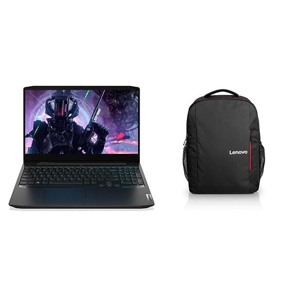 Lenovo IdeaPad Gaming 3 81Y400V9IN 10th Gen Intel Core i5-10300H 15.6" (39.63cm) FHD IPS Gaming Laptop (8GB/1TB+256GB SSD/Windows 10/NVIDIA GTX 1650 4GB/M100 Mouse/Onyx Black/2.2Kg), 81Y400V9IN + Laptop Bag - 2