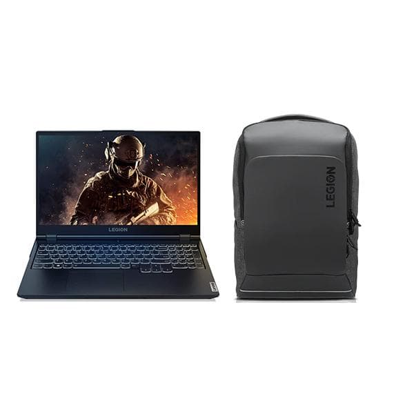 Lenovo Legion 5 82B500MMIN AMD Ryzen 5 4600H 15.6" (39.62 cm) FHD IPS Gaming Laptop (8GB/1TB HDD + 256GB SSD/4GB NVIDIA GTX 1650/120Hz Refresh/Windows 10/Backlit Keyboard/Phantom Black/2.3Kg), 82B500MMIN + Laptop Bag - 2