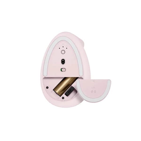 Logitech Lift Vertical Wireless Mouse (Rose) - 5