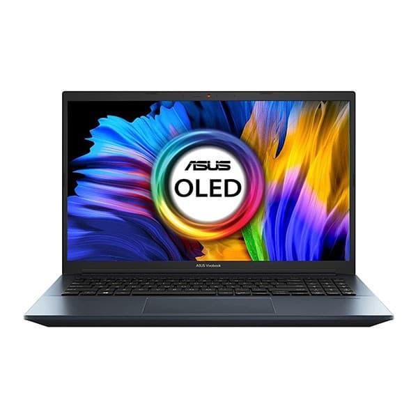 ASUS Vivobook Pro 15 OLED (2021), 15.6" (39.62 cms) FHD OLED, AMD Ryzen 7 5800H, 4GB NVIDIA GeForce RTX 3050 Graphics, Laptop (16GB/1TB SSD/Office 2019/Windows 10/Blue/1.65 Kg), M3500QC-L1262TS + Laptop Bag - 1