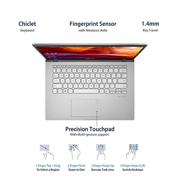 ASUS Vivobook15-X515EA-BQ312TS-Intel Core i3-1115G4 15.6 inches FHD IPS VivoBook (8GB RAM/256 GB NVMe SSD/Windows 10+McAfee/Ms Office H&amp;S 2019/FP Reader/1.75 kg/Silver) + Laptop Bag - 5