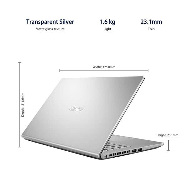 ASUS Vivobook15-X515EA-BQ312TS-Intel Core i3-1115G4 15.6 inches FHD IPS VivoBook (8GB RAM/256 GB NVMe SSD/Windows 10+McAfee/Ms Office H&amp;S 2019/FP Reader/1.75 kg/Silver) + Laptop Bag - 4