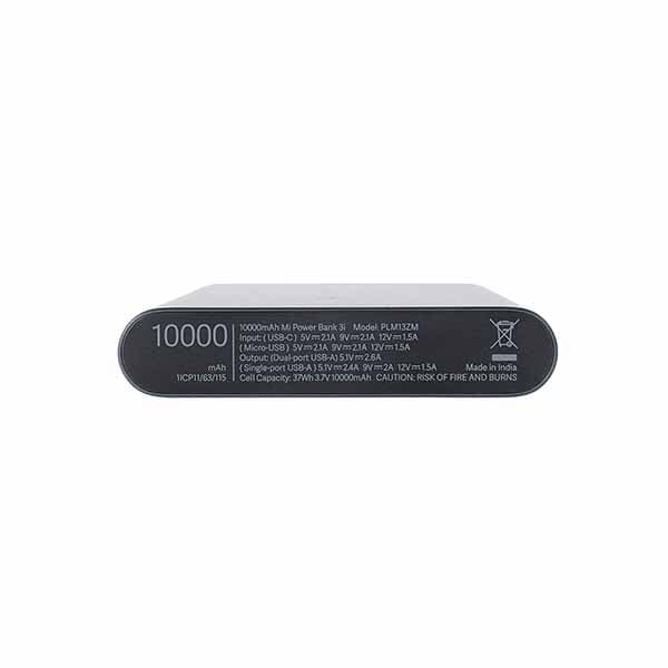 Mi 10000 mAh Power Bank, 3i - Black - 2