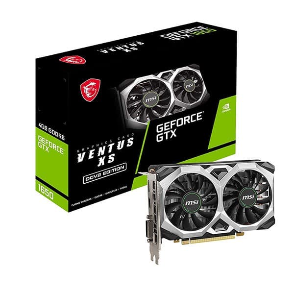 MSI GeForce GTX 1650 D6 Ventus XS OC 4GB GDDR6 Graphic Card - 1