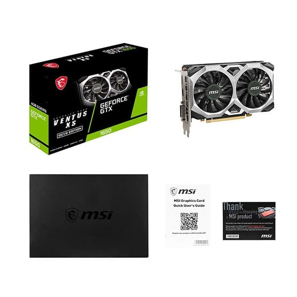 MSI GeForce GTX 1650 D6 Ventus XS OC 4GB GDDR6 Graphic Card - 2