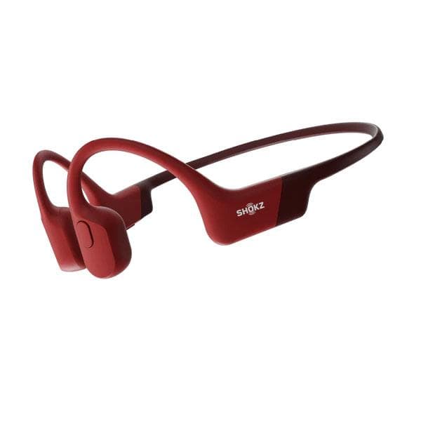 Shokz OpenRun Wireless Open-Ear Bluetooth Headphone, Red