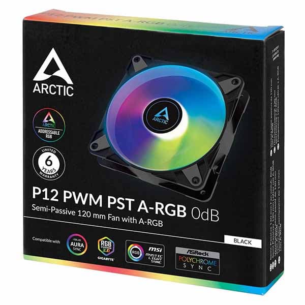 Arctic P12 PWM PST ARGB Cabinet Fan (Triple Pack) - 5