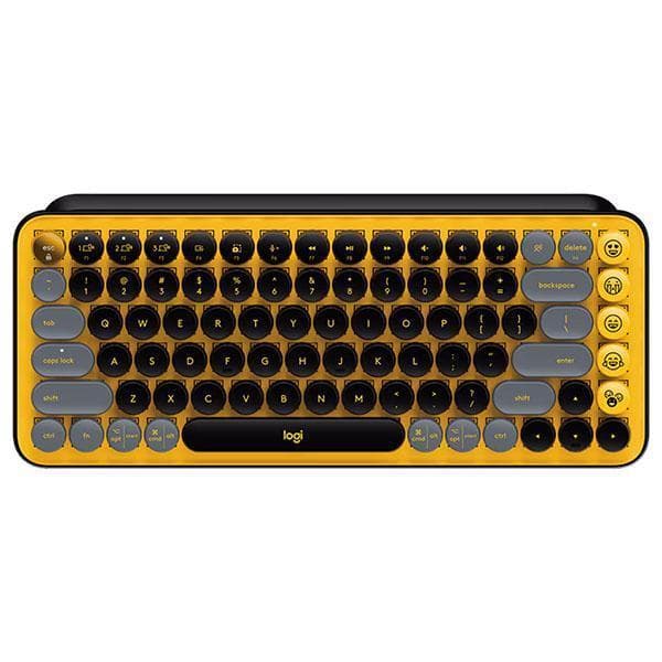 Logitech POP Keys Mechanical Wireless Keyboard - Yellow Blast - 1