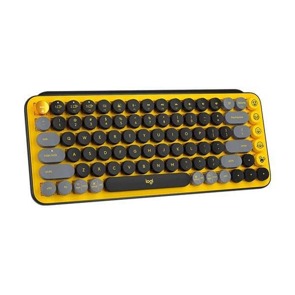 Logitech POP Keys Mechanical Wireless Keyboard - Yellow Blast - 2