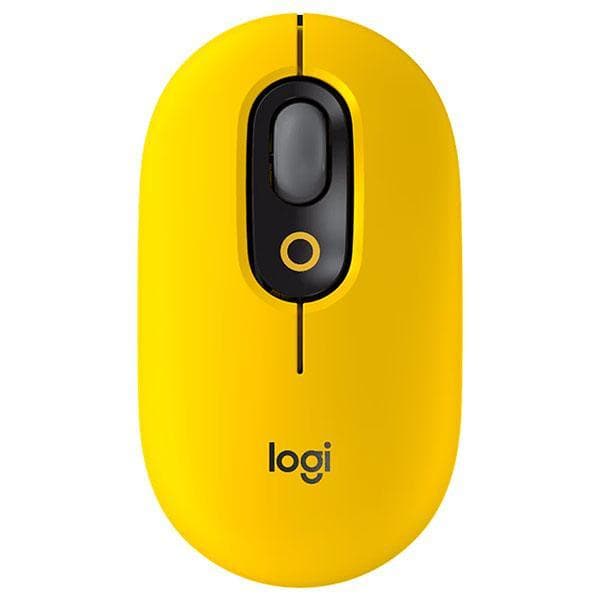 Logitech POP Mouse Wireless Silent Touch - Yellow Blast - 1