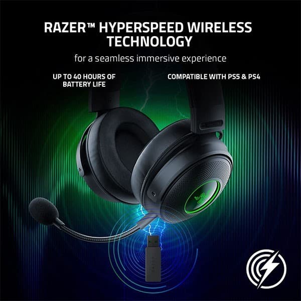 Razer Kraken V3 Pro HyperSense RGB Gaming Headset (Black) - 3