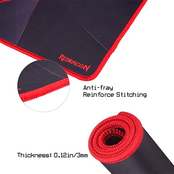 Redragon Capricorn P012 Gaming Mousepad with Stitched Edges - 3