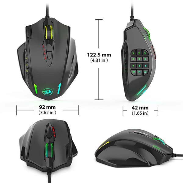 Redragon M908 Impact RGB Wired Gaming Mouse - 3