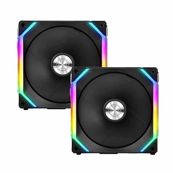 Lian Li Uni Fan SL140 Black ARGB Cabinet Fan (Dual Pack) - 1