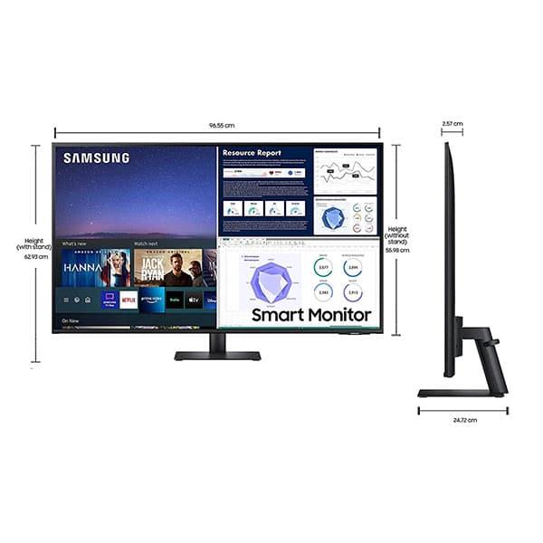 Samsung M7 1m 09cm (43") Smart Monitor with Built-in Speaker - LS43AM704UWXXL - 2