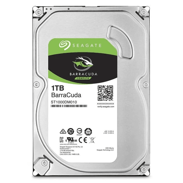 Seagate BarraCuda 1TB 3.5 inch SATA Hard Drive - 1