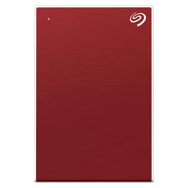 Seagate One Touch 1TB External Hard Drive with Password Protection (Red) - 1