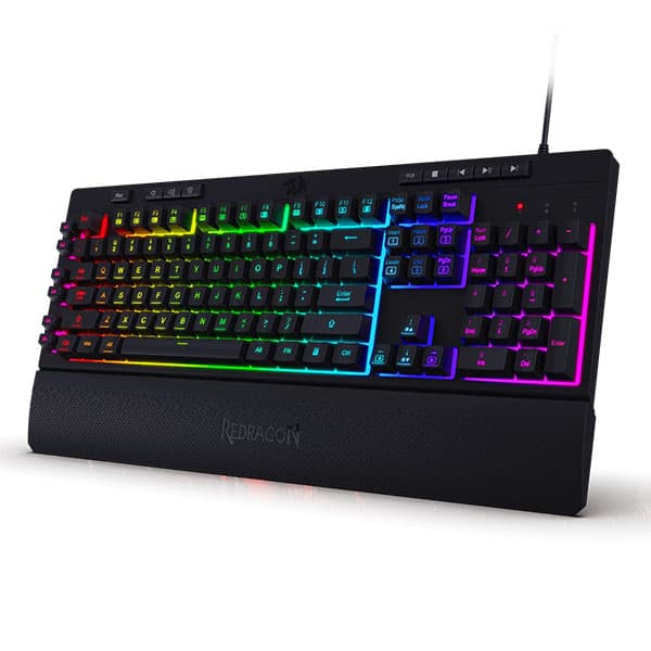 Redragon Shiva K512 Black RGB Backlit Membrane Wired Gaming Keyboard - 1