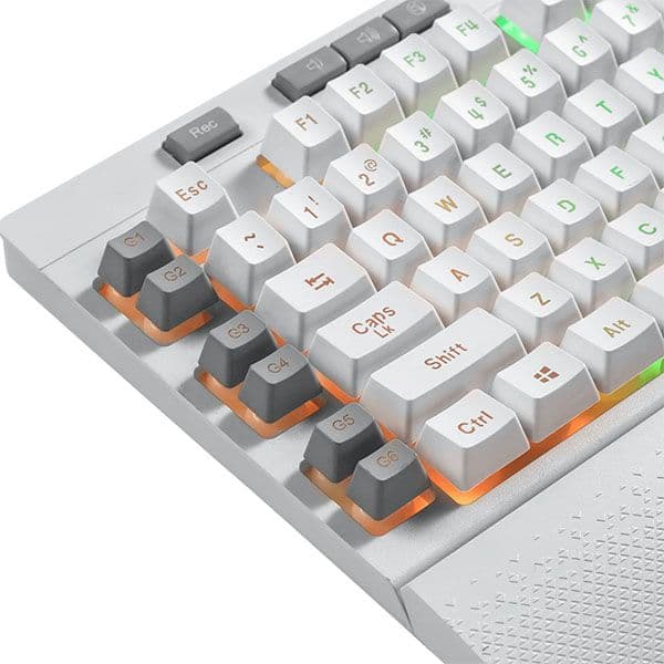 Redragon Shiva K512 White RGB Backlit Membrane Wired Gaming Keyboard - 2
