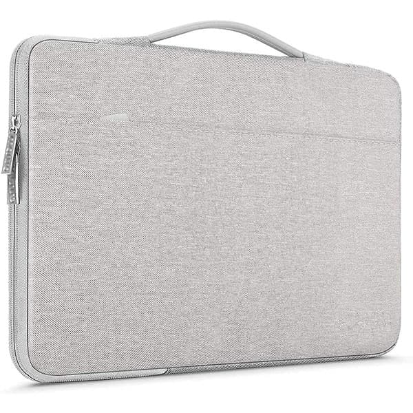 Waterproof Nylon Exterior with Soft Velvety Interior Sleeve Bag Pouch Carry Case for Laptops, MacBook 13" Black