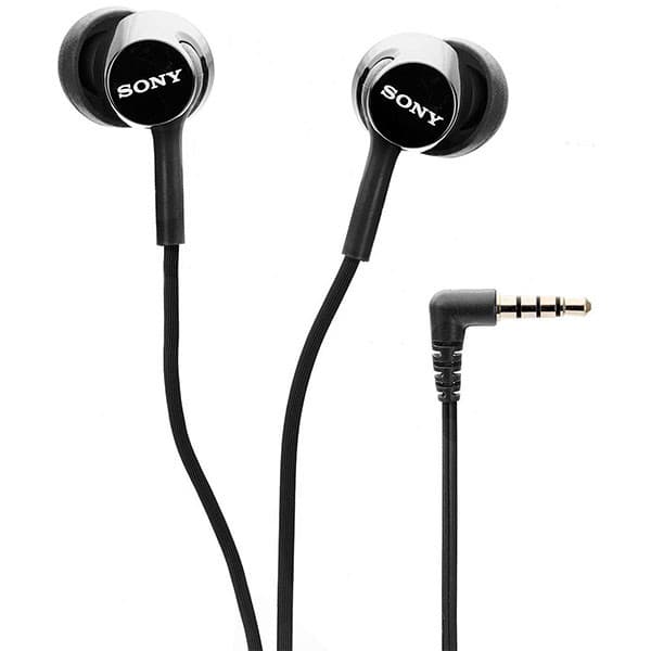 Sony MDR-EX155AP Wired in Ear Headphone with Mic - Black - 1