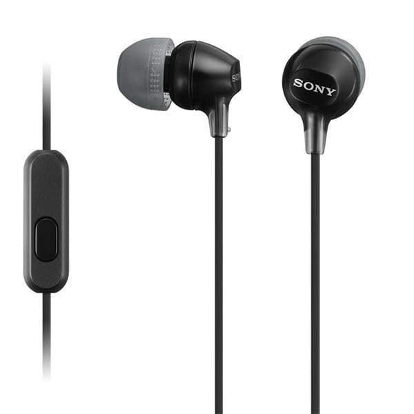 Sony MDR-EX15AP In-Ear Stereo Headphones with Mic - Black - 2