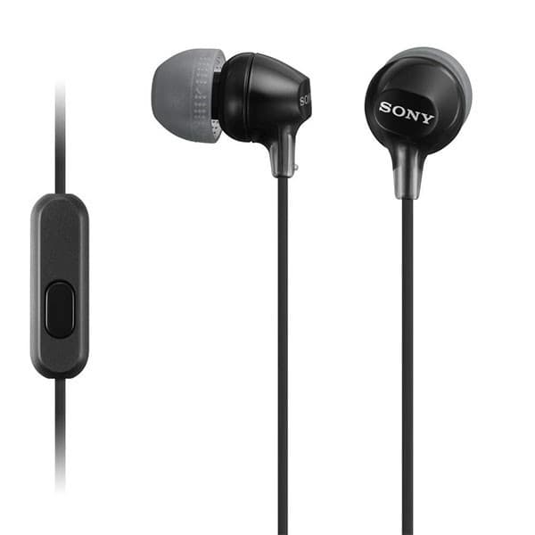 Sony MDR-EX15AP In-Ear Stereo Headphones with Mic - Black - 1