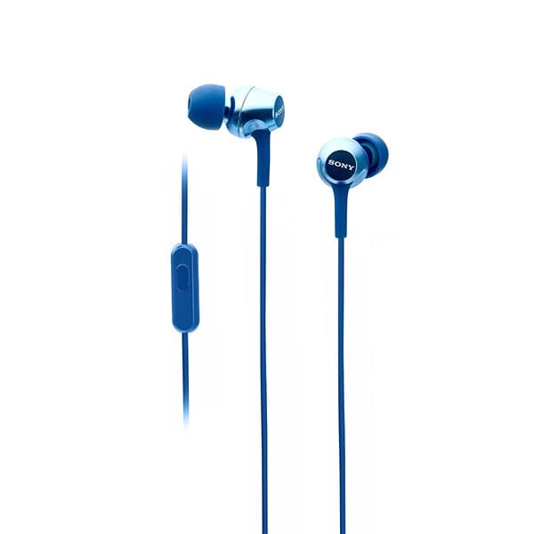Sony MDR-EX255AP Wired in Ear Headphone with Mic (Blue) - 1