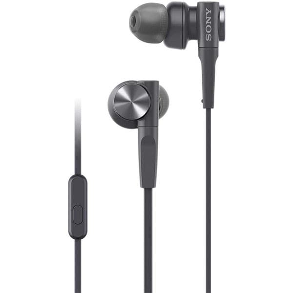 Sony MDR-XB55AP Wired in Ear Headphones with Mic - Black - 1
