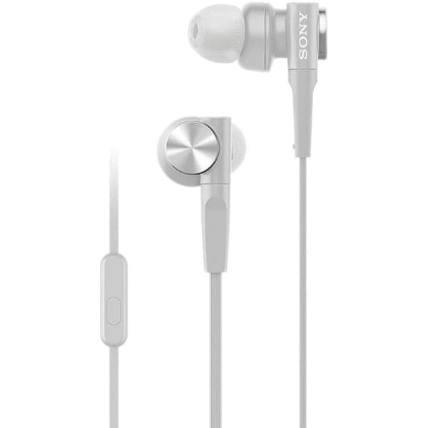 Sony MDR-XB55AP Wired in Ear Headphones with Mic - Gray White - 1