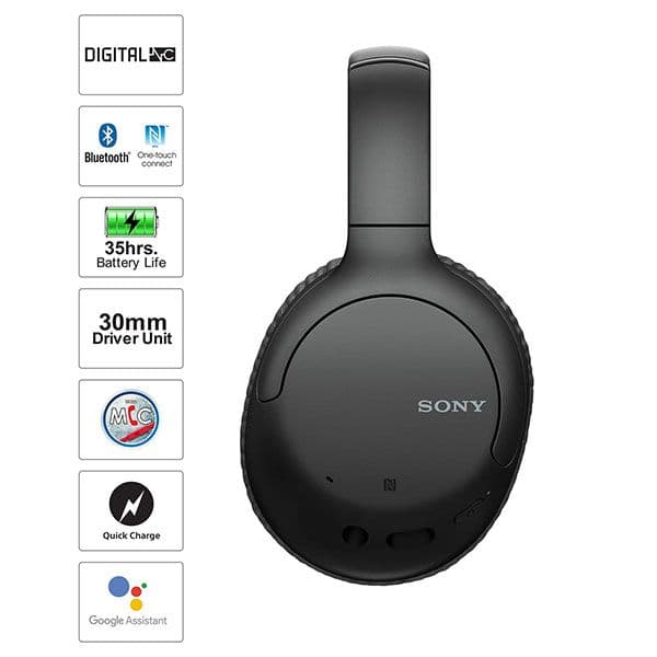 Sony WH-CH710N Noise Cancelling Wireless Headphones - Black - 3