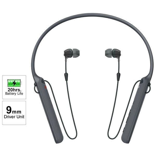 Sony WI-C400 Wireless in-Ear Neck Band Headphones Bluetooth Headset with mic (BLACK) - 2
