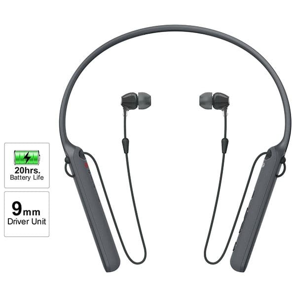 Sony WI-C400 Wireless in-Ear Neck Band Headphones Bluetooth Headset with mic (BLACK) - 4