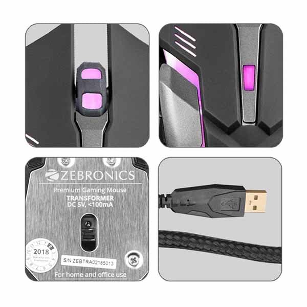 Zebronics Zeb-Transformer Gaming Keyboard and Mouse Combo - 4